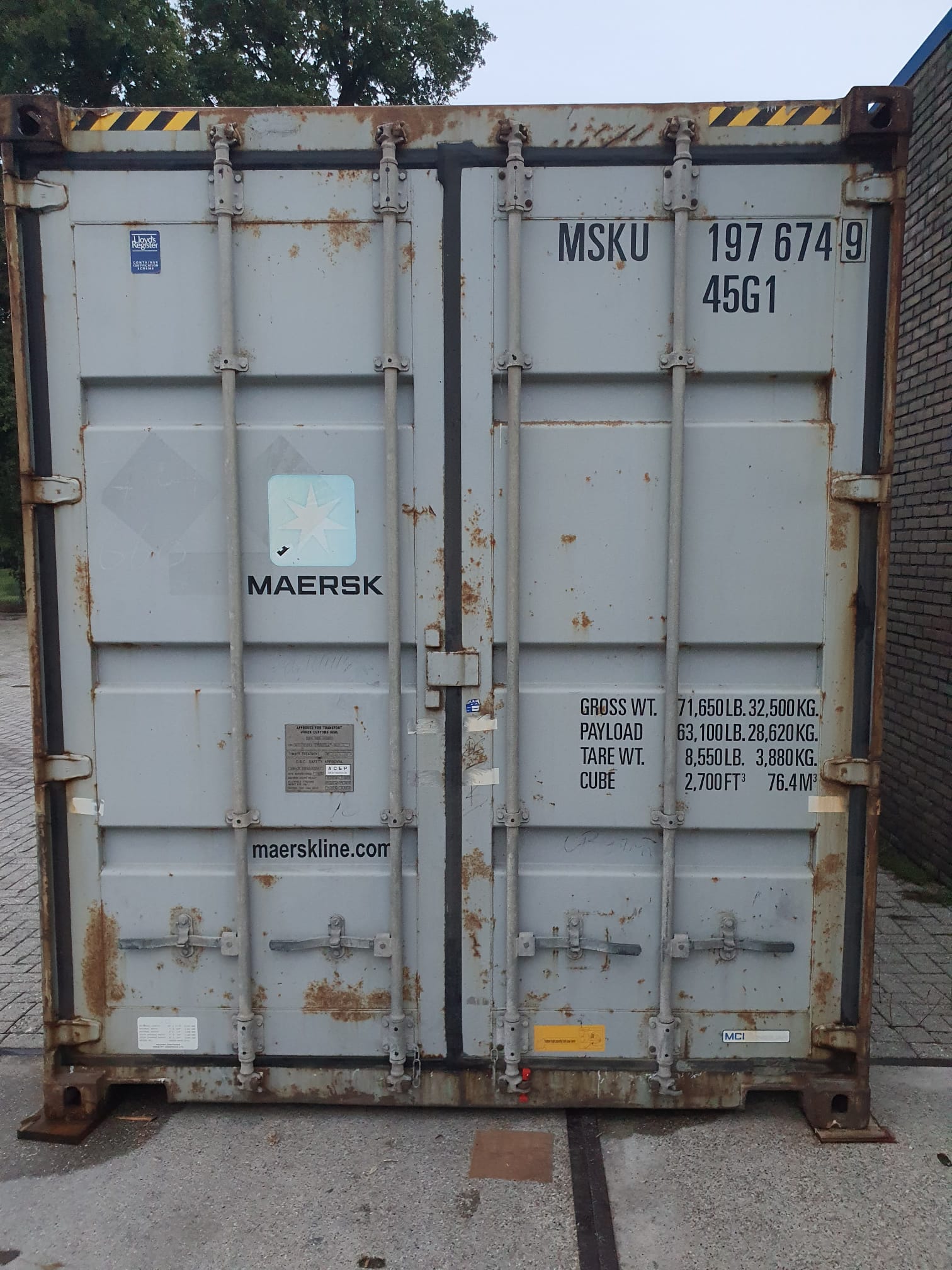 1e container oktober